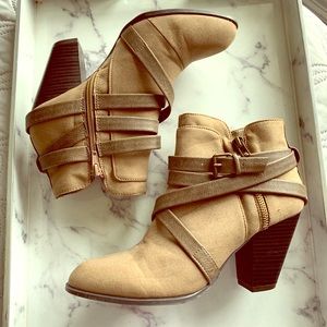 Brown Strappy Booties!